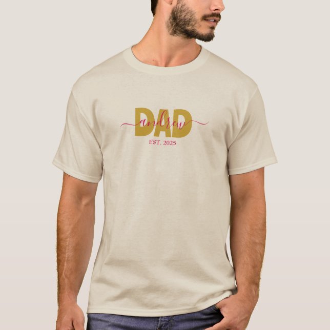 PERSONALIZED DAD TO BE T-Shirt (Front)