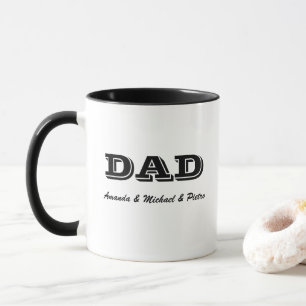 Personalized Dad With Kids Names Mug