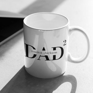 Personalized Dad With Two Children Coffee Mug