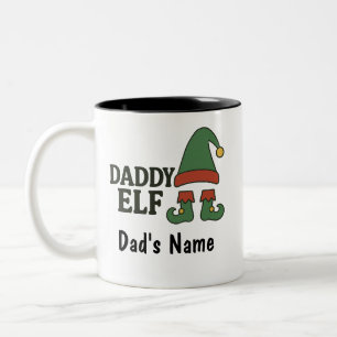 Personalized Daddy Elf Mug – Custom Christmas Gift