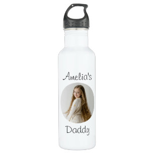 Personalized Daddy Gift – Custom Child Face -  710 Ml Water Bottle