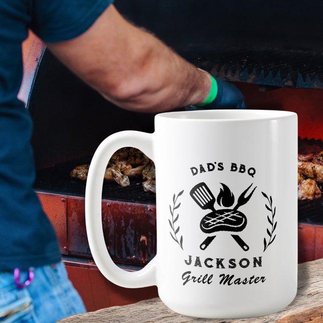 Personalized Dad's BBQ Barbeque Grill Master  Coffee Mug (Creator Uploaded)