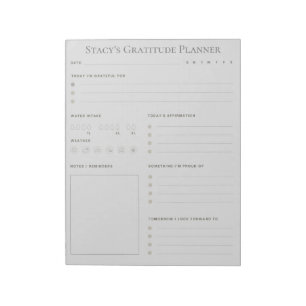 Personalized Daily Gratitude Planner  Notepad