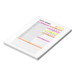Personalized Daily Planner Notepad