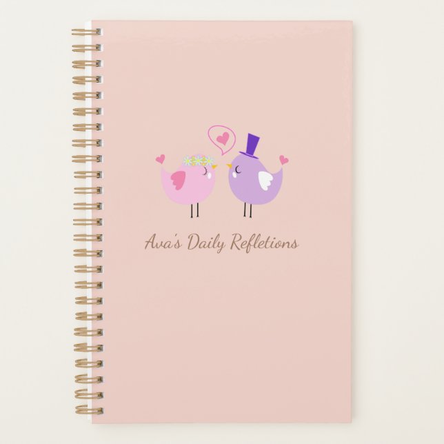 Personalized Daily Reflections Notebook - Cute  Planner (Front)