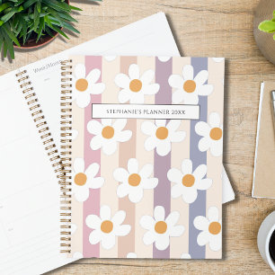 Personalized Daisy Floral Pattern Pastel Planner