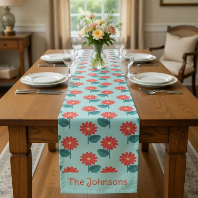 Personalized Daisy Pattern Table Runner (Creator Uploaded)
