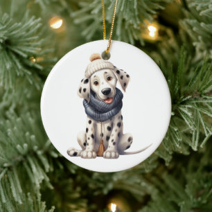 Personalized Dalmatian Dog Ceramic Tree Decoration