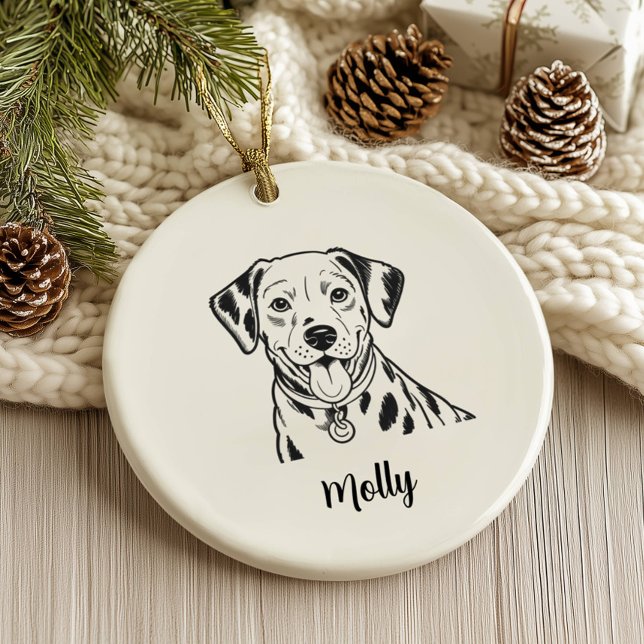 Personalized Dalmatian Dog Christmas Ceramic Tree Decoration (Creator Uploaded)