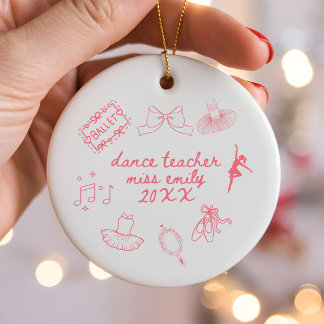 Personalized Dance Teacher Ornament | Ballet Teach