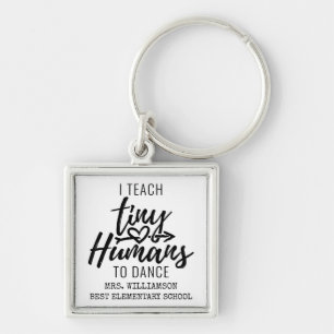 Personalized Dance Teacher Script Typography Key Ring