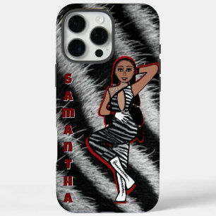 Personalized Dancer Red  Zebra #1 iPhone 16 Pro Max Case