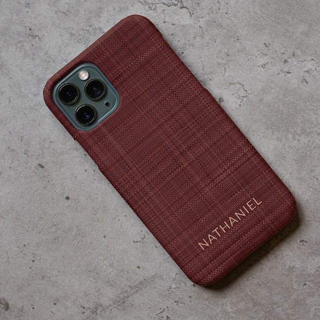 Personalized Dark Burgundy Wine Red Brown Case-Mate iPhone Case (Creator Uploaded)