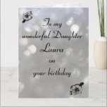 Personalized Daughter Birthday Card<br><div class="desc">Stylish personalized Birthday Greeting Card for Daughter</div>