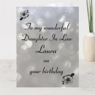 Personalized Daughter In Law Birthday Card