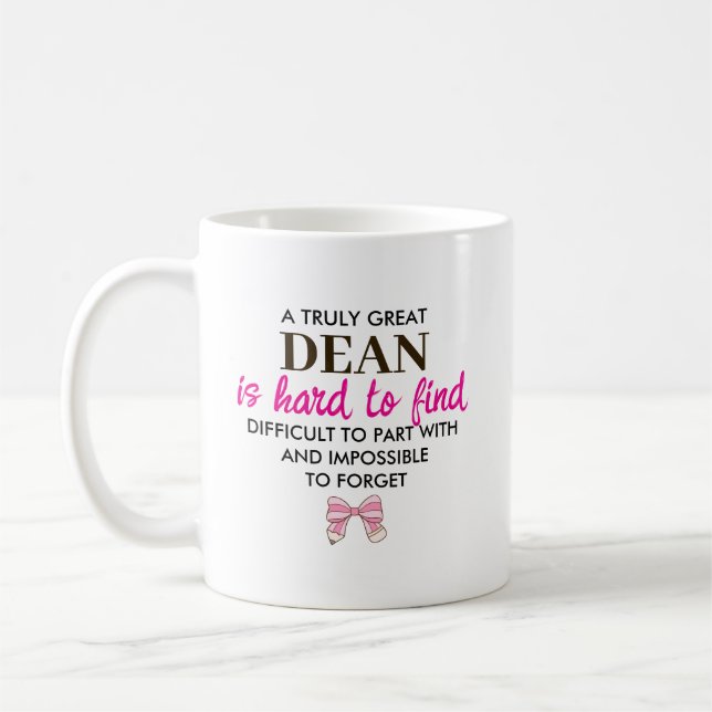 Personalized Dean Appreciation Gift Coffee Mug (Left)