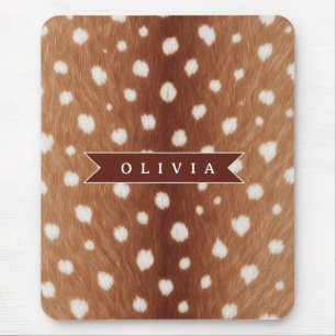 Personalized Deer Print Neutral Aesthetic Gifts Mouse Mat