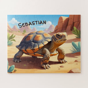 Personalized Desert Tortoise Kids Jigsaw Puzzle