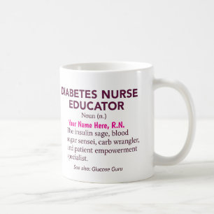 Personalized Diabetes Nurse Educator Gift Coffee Mug