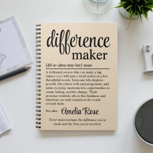 Personalized Difference Maker Definition Notebook