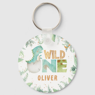Personalized Dinosaurs Jurasic Wild One Key Ring