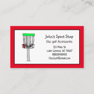 Personalized Disc Golf Shop Business    Card