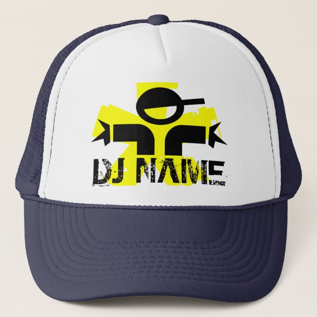 Personalized DJ hat with custom name (Front)