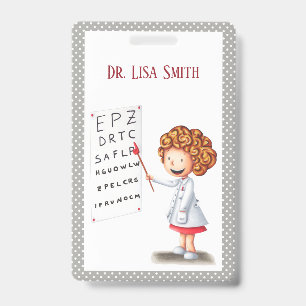 Personalized doctor badge clip. ID badge