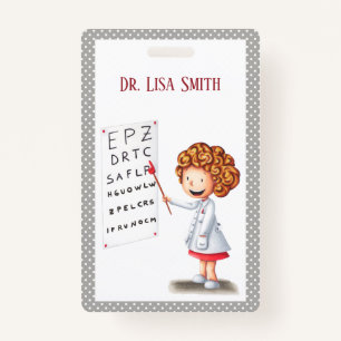 Personalized doctor badge clip. ID badge
