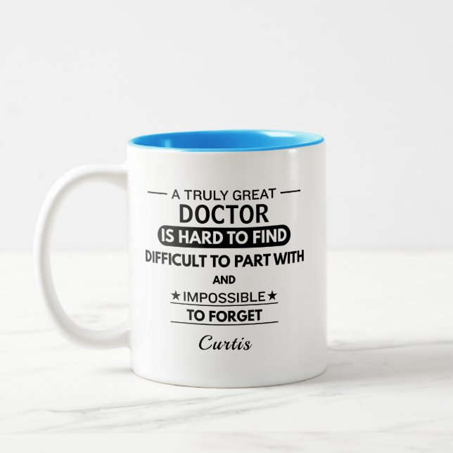 Personalized Doctor Thank You Two-Tone Coffee Mug (Left)
