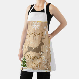 Personalized doe Christmas bauble Apron