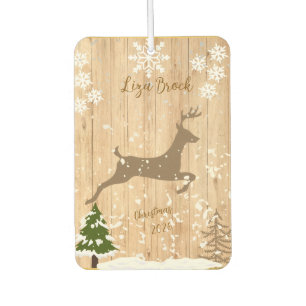 Personalized doe Christmas bauble  Car Air Freshener