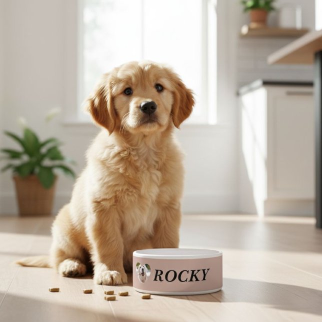 Personalized dog bowl with pet photo + name    (Creator Uploaded)