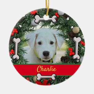 Personalized Dog Christmas Ceramic Tree Decoration