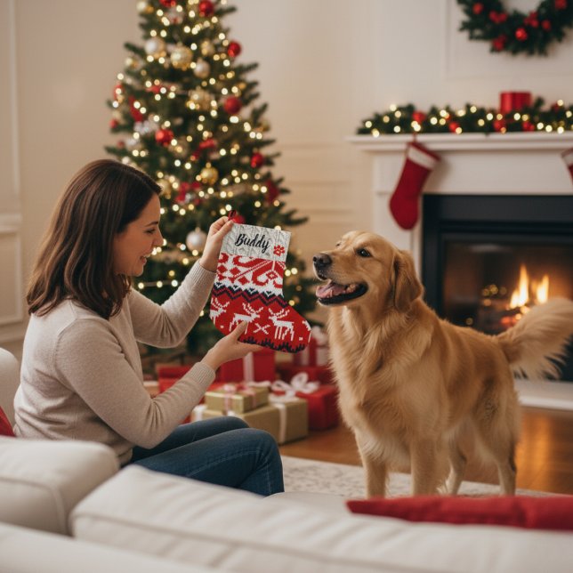 Personalized Dog Christmas Stocking  Custom Name (Creator Uploaded)