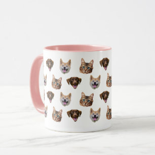 Personalized Dog Face Mug, Dog Cat Mom Gift  Mug
