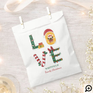 Personalized Dog LOVE Family Christmas Holiday Favour Bags