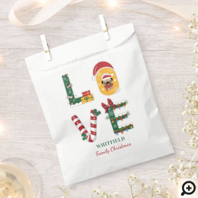 Personalized Dog LOVE Family Christmas Holiday Favour Bags (Creator Uploaded)