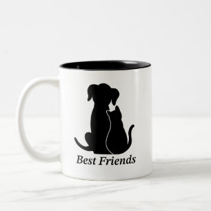 Personalized dog lover cat lover mug