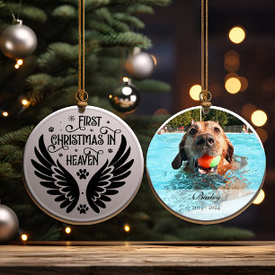 Personalized Dog Memorial In Loving Memory Ceramic Tree Decoration