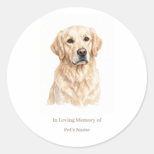 Personalized Dog Memorial Sticker with Editable Pe