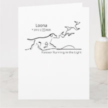 Personalized Dog Memorial Sympathy Line Art