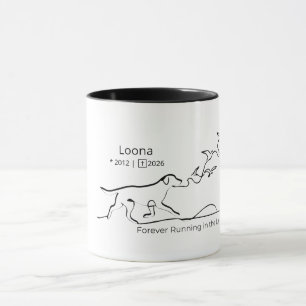 Personalized Dog Memorial Sympathy Line Art Mug