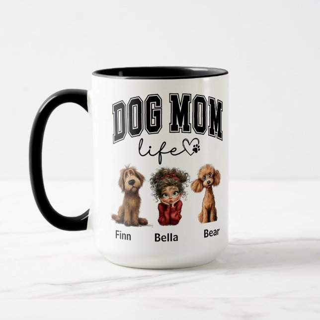 Personalized Dog Mom photo – Happy Mother’s Day Mug (Left)