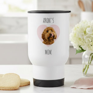 Personalized Dog Mom Travel Custom Pet Photo Travel Mug