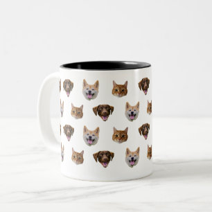 Personalized Dog Mug, Dog Cat Mom Gift  Two-Tone Coffee Mug