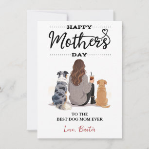 Personalized Dog Name – Happy Mother’s Day Holiday Card