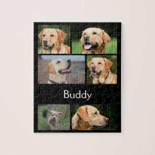 Personalized Dog Photo Collage Jigsaw Puzzle