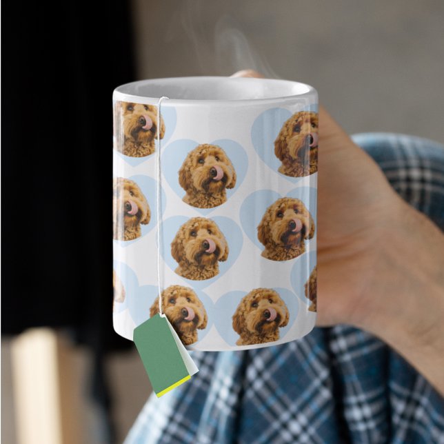 Personalized Dog Photo | Custom Pet Heart  Coffee Mug (Creator Uploaded)