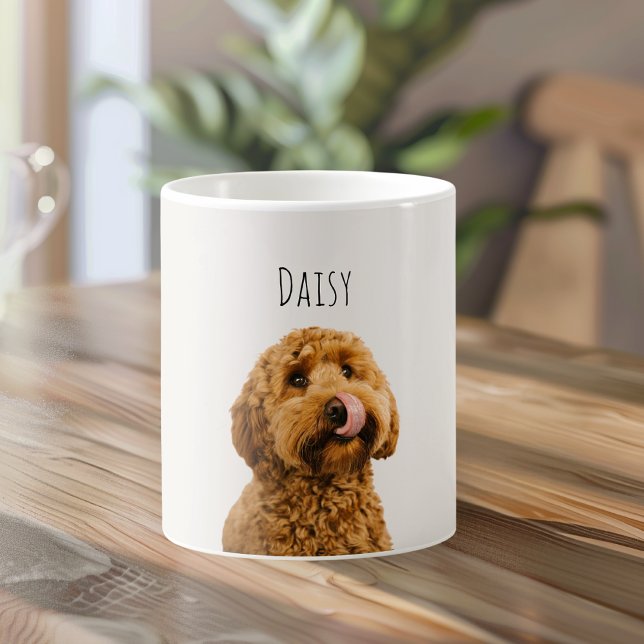 Personalized Dog Photo | Custom Pet Name  Coffee Mug (Creator Uploaded)
